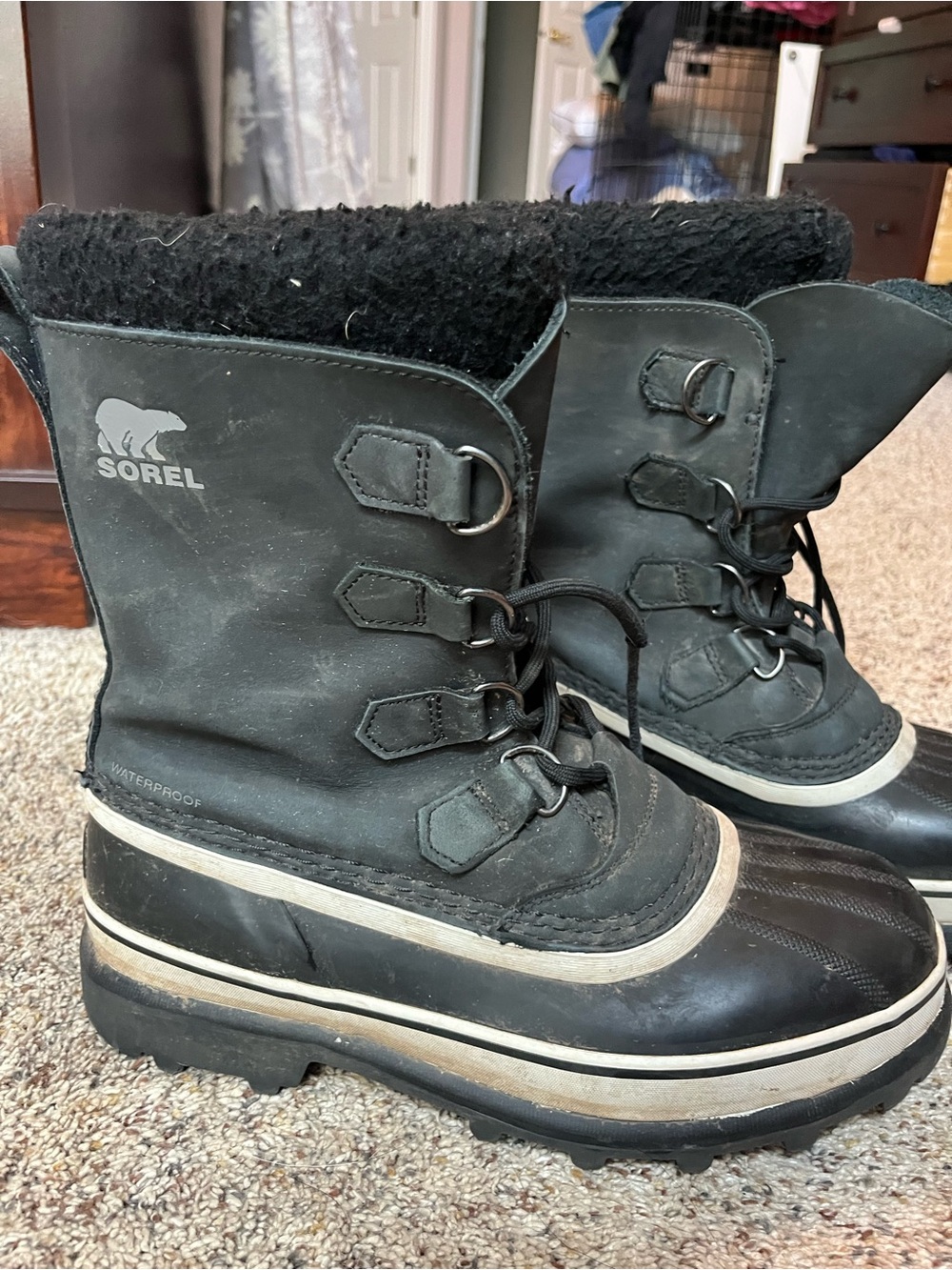 Sorel Black Men’s Waterproof Lace-Up Winter Boots